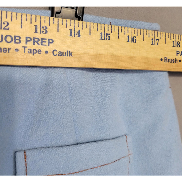 Etcetera Skirt Womens 16 Light Blue Pencil Back Zip Lined Front Pockets Career - Picture 6 of 11